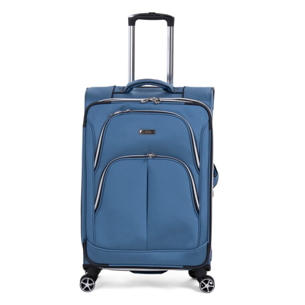 LONDON FOG Blue/Silver 20in Softside Spinner